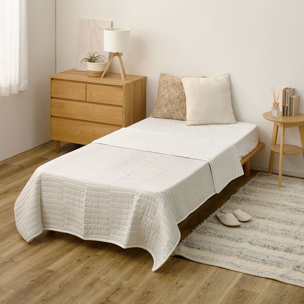 デザインガーゼケット シングル 約140×200cm ライン メーカー直送 ▼返品・キャンセル不可【他商品との同時購入不可】