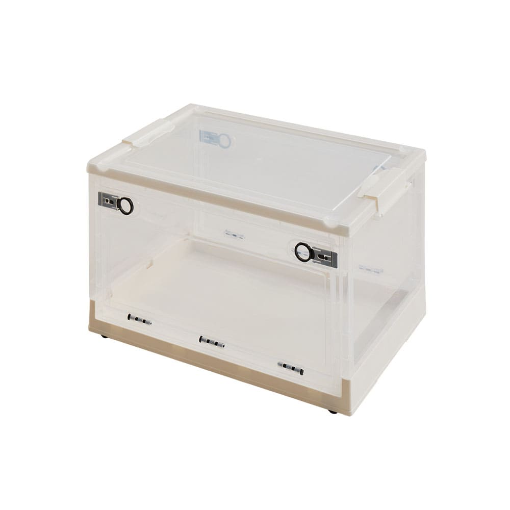 折りたたみ収納ボックス クリア L 42L 2個セット メーカー直送 ▼返品・キャンセル不可【他商品との同時購入不可】