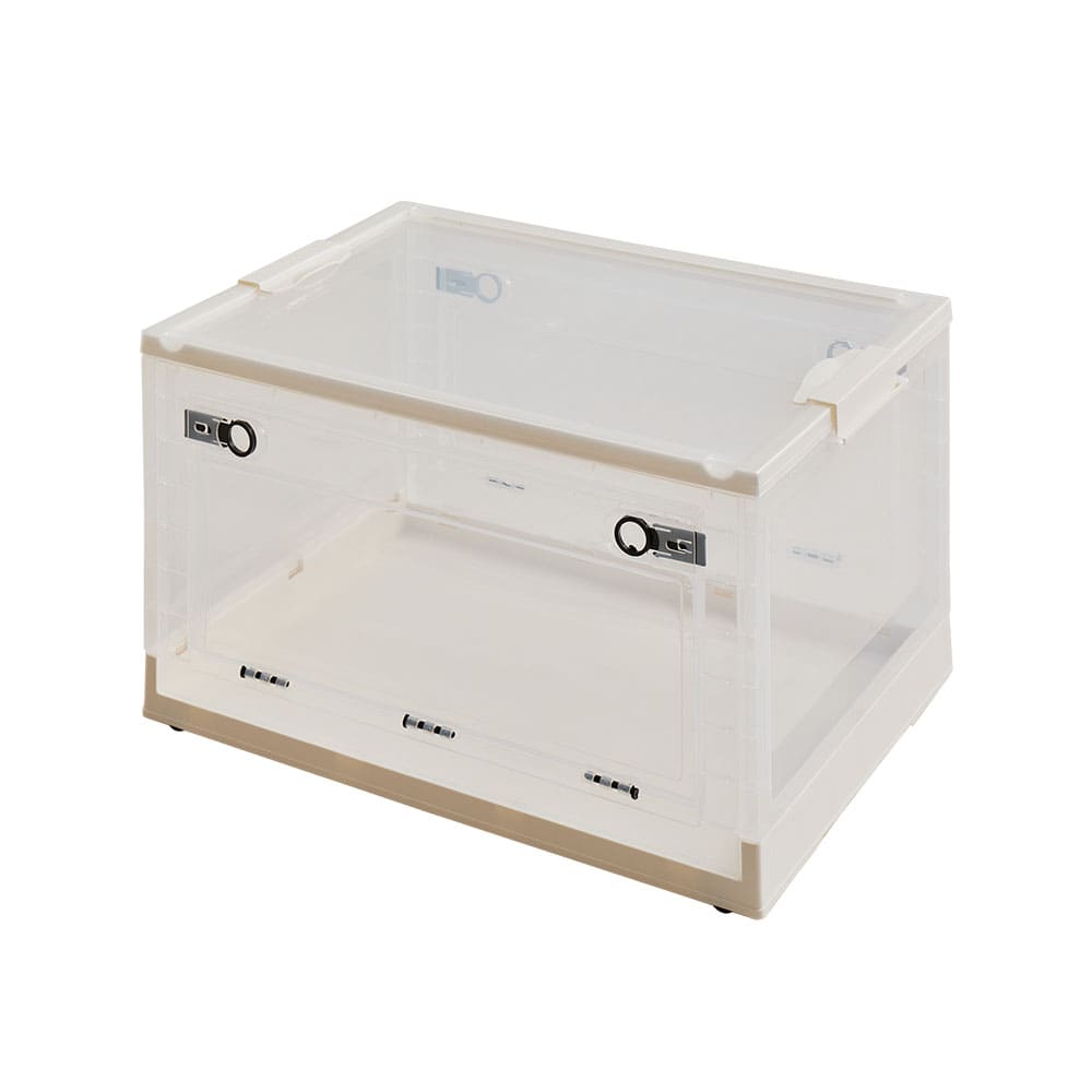 折りたたみ収納ボックス クリア XL 66L 2個セット メーカー直送 ▼返品・キャンセル不可【他商品との同時購入不可】