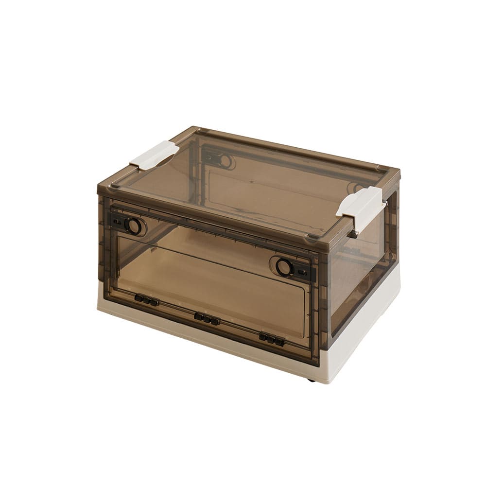 折りたたみ収納ボックス スモーク M 30L 5個セット メーカー直送 ▼返品・キャンセル不可【他商品との同時購入不可】