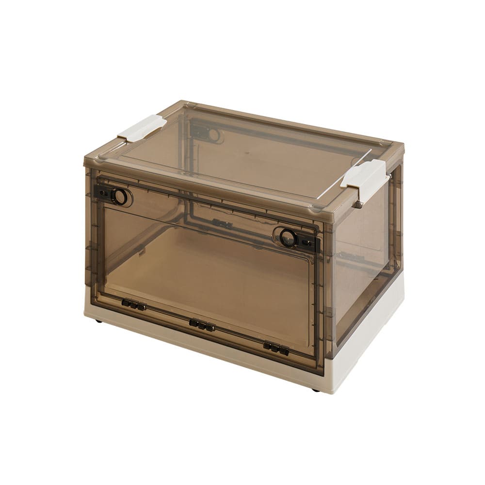 折りたたみ収納ボックス スモーク L 42L 5個セット メーカー直送 ▼返品・キャンセル不可【他商品との同時購入不可】