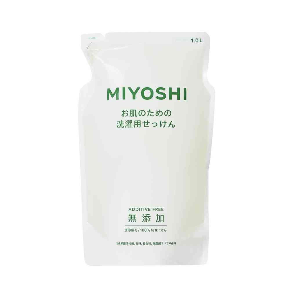 ミヨシ石鹸 無添加お肌のための洗濯用液体せっけん 詰替用 スタンディングタイプ 1000ml