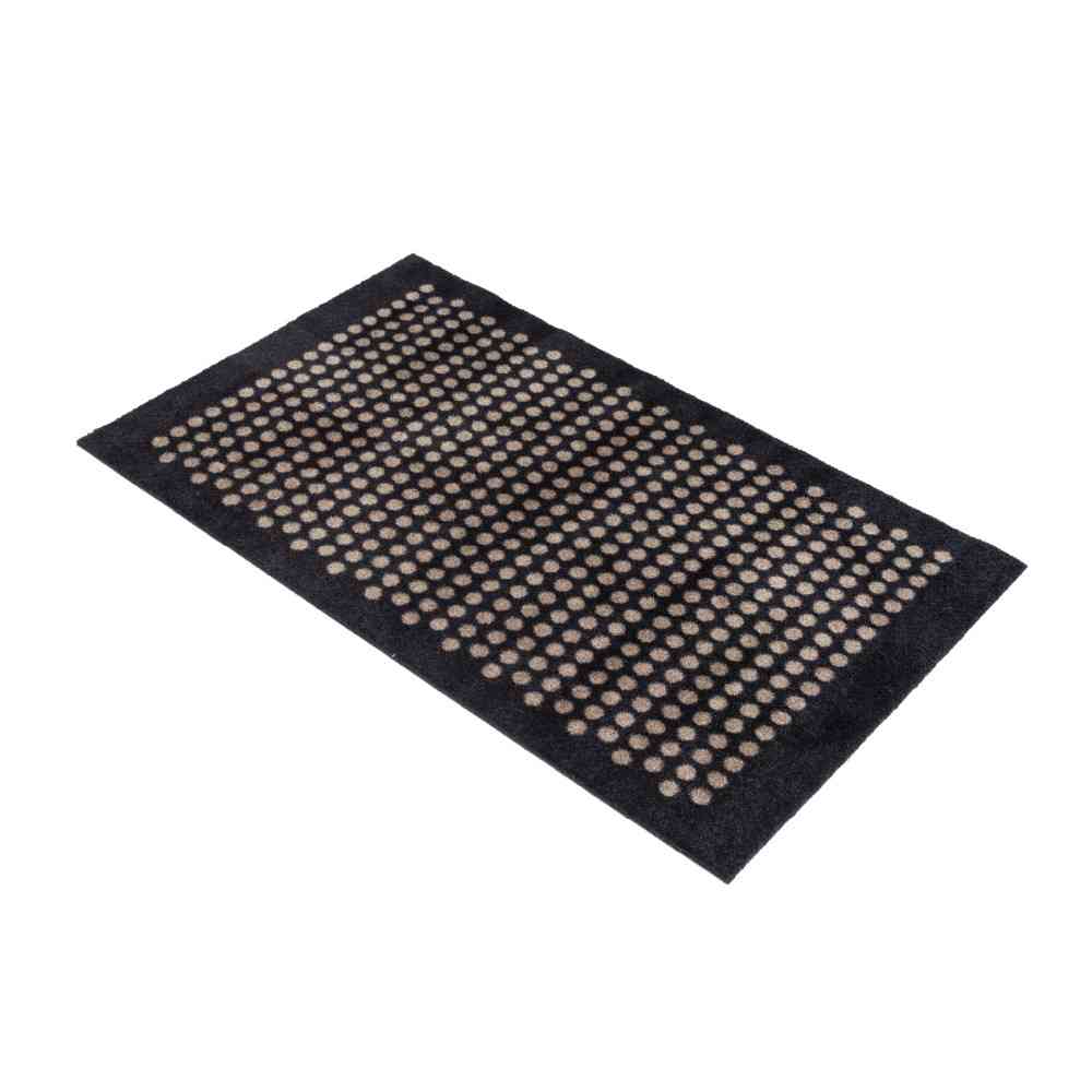 藤栄 tica copenhagen（チカ コペンハーゲン） フロアマット 60×90 DOT Black／Sand