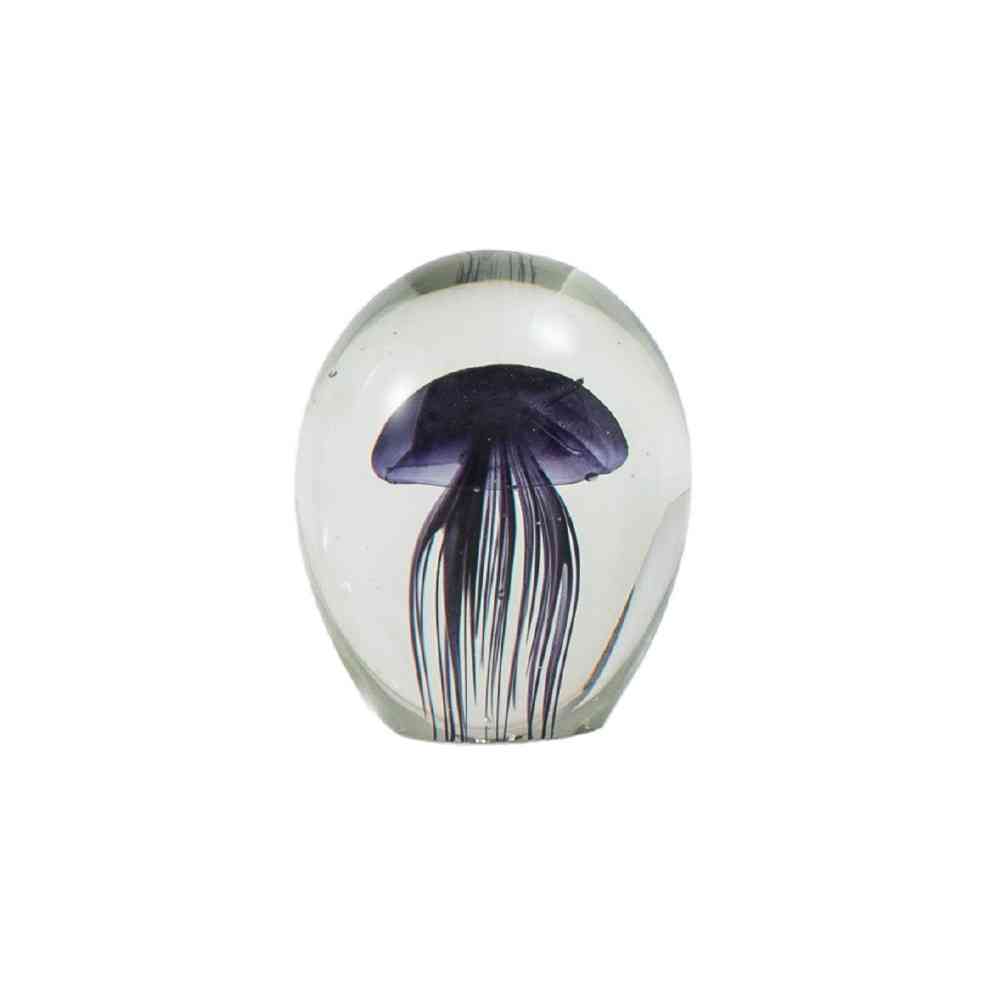 藤栄 ガラスインテリアオブジェ（Glass interior objects） クラゲ M パープル