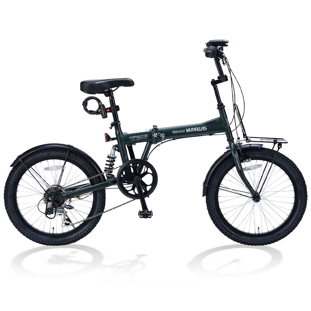 折りたたみセミファットバイク 6段変速 リアサス MF208 メーカー直送▼返品・キャンセル不可【他商品との同時購入不可】