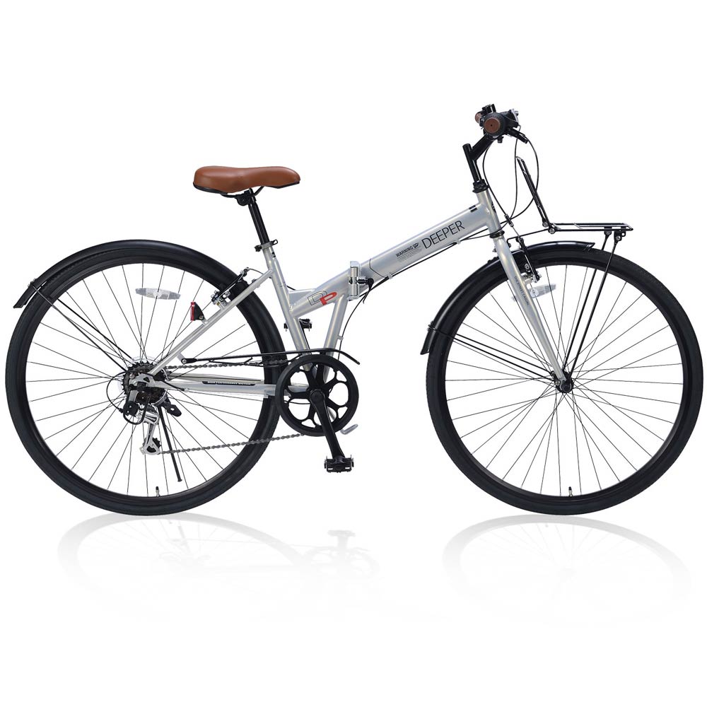 折りたたみシティクロス 6段変速 フロントキャリア DE601 メーカー直送▼返品・キャンセル不可【他商品との同時購入不可】