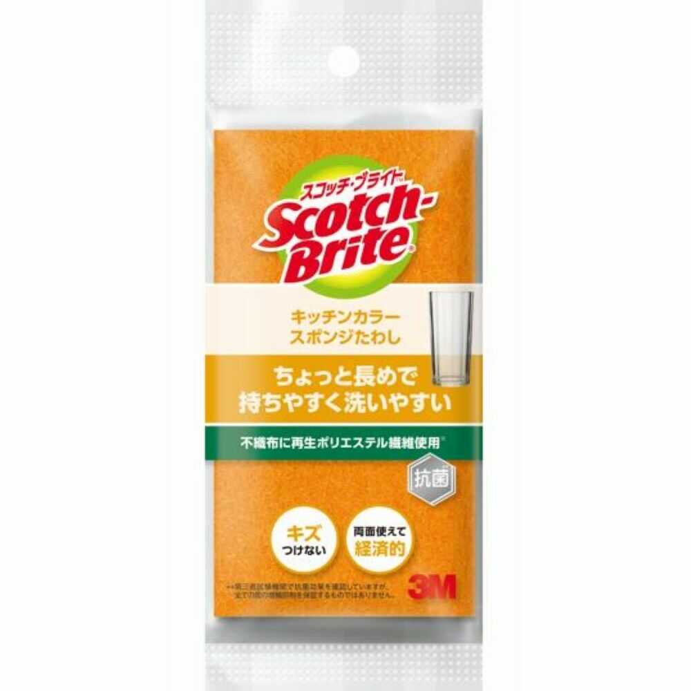 3M スコッチブライト キッチンカラースポンジオレンジ SS－74K ORE 1個   【10個セット】