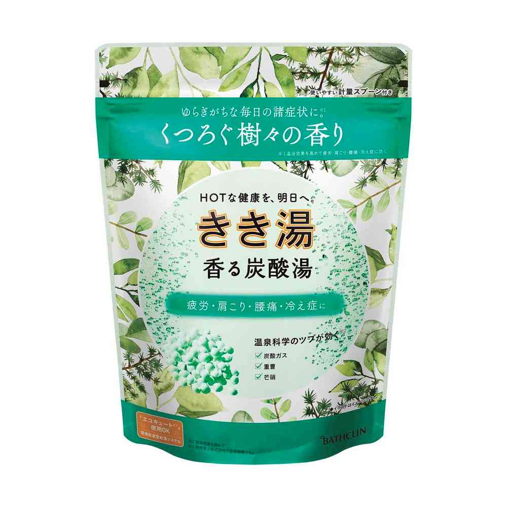 【医薬部外品】バスクリン きき湯 香る炭酸湯 樹々の香り 360g