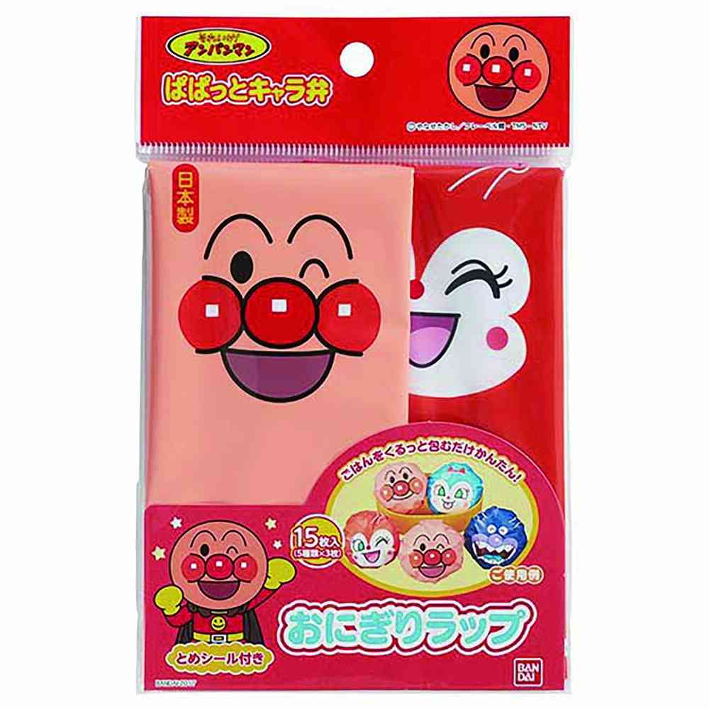 トルネ アンパンマン おにぎりラップ 15枚入（5柄各3枚）