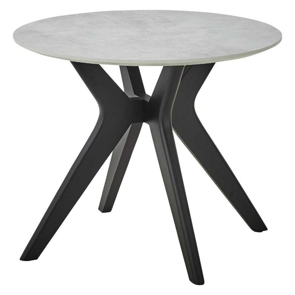 ラミン ダイニングテーブル 円形 直径90cm ブラウン メーカー直送 ▼返品・キャンセル不可【他商品との同時購入不可】