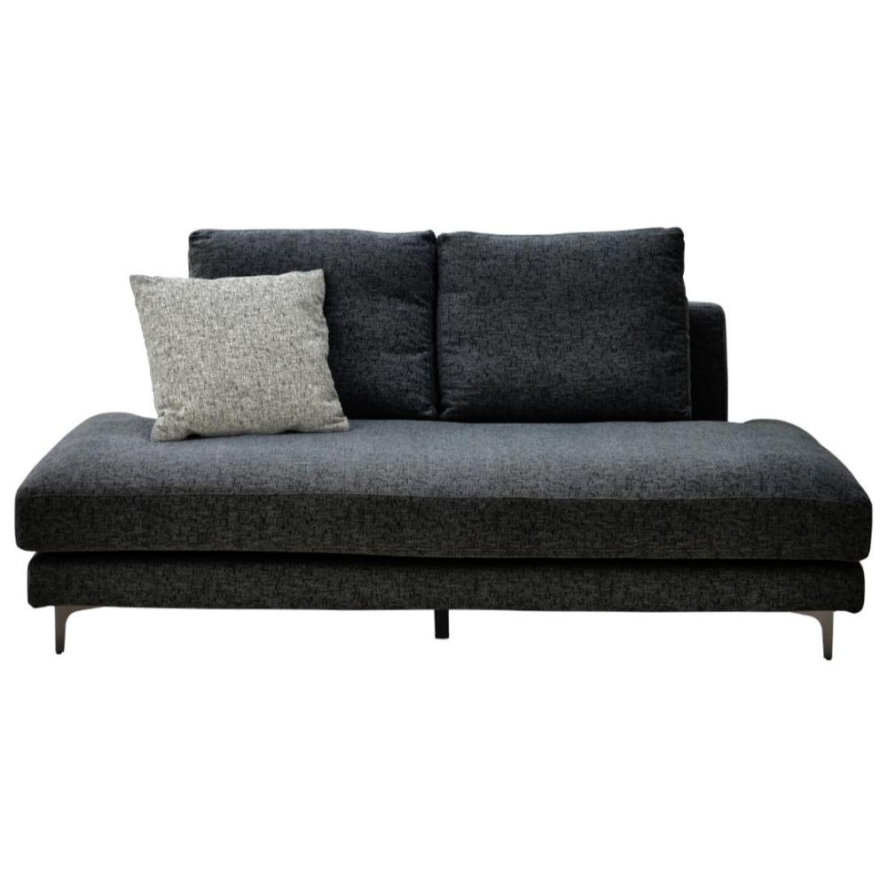 3人掛け肘無しソファ レイモンズ 鉄脚タイプ ダークグレー メーカー直送 ▼返品・キャンセル不可【他商品との同時購入不可】