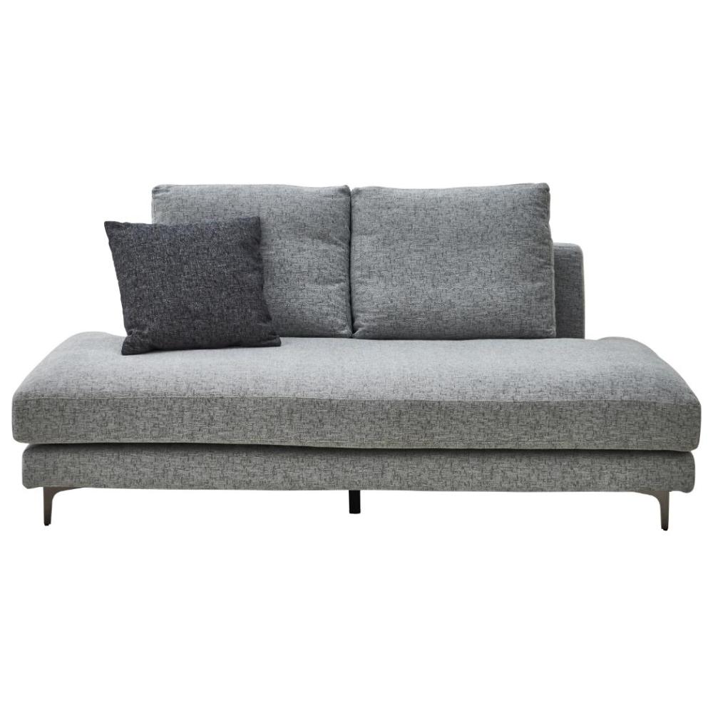 3人掛け肘無しソファ レイモンズ 鉄脚タイプ ライトグレー メーカー直送 ▼返品・キャンセル不可【他商品との同時購入不可】