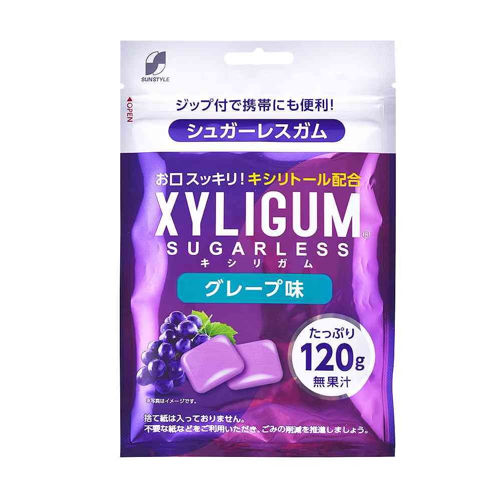 ◆SUN STYLE サンスタイル キシリガム グレープ パウチ 120g   【6個セット】