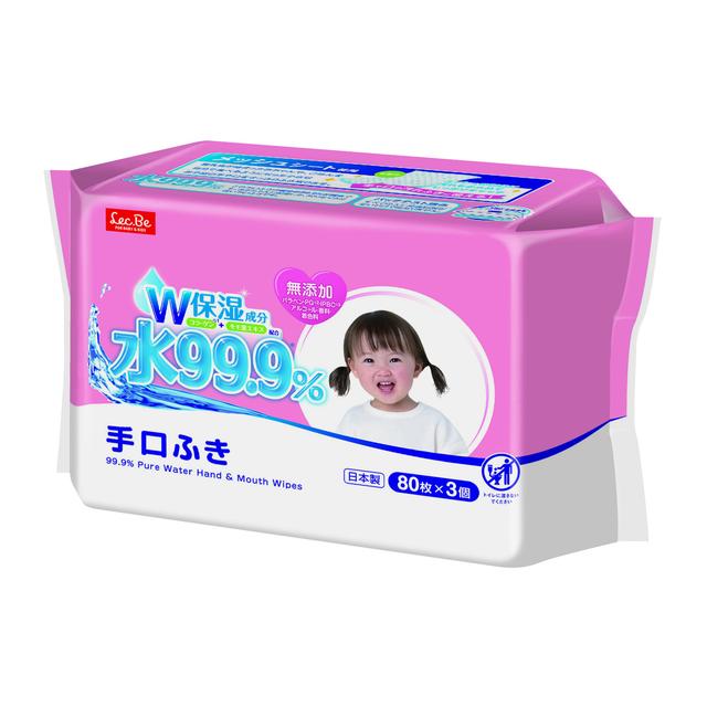 レック 水99.9% 手口ふき 80枚×3個パック