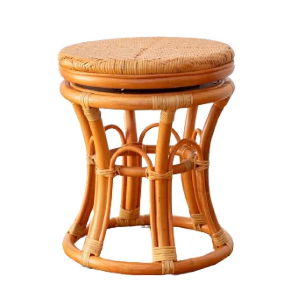 籐回転スツール ST06 メーカー直送 ▼返品・キャンセル不可【他商品との同時購入不可】