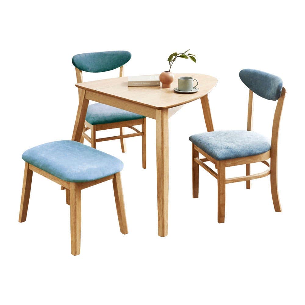 三角テーブルダイニング4点セット DC-SAKURA-BL メーカー直送 ▼返品・キャンセル不可【他商品との同時購入不可】