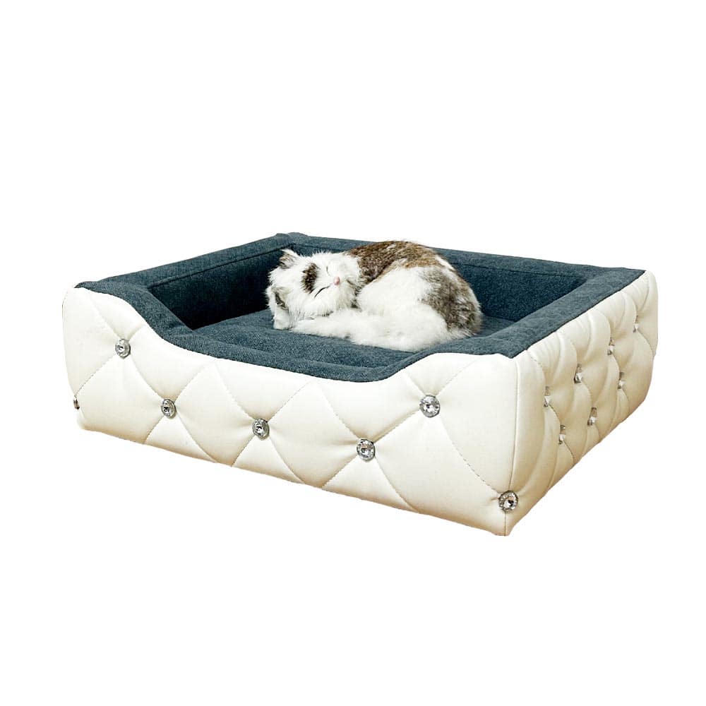 キラキラストーン付き姫系ペットソファー PSO-BELL メーカー直送 ▼返品・キャンセル不可【他商品との同時購入不可】