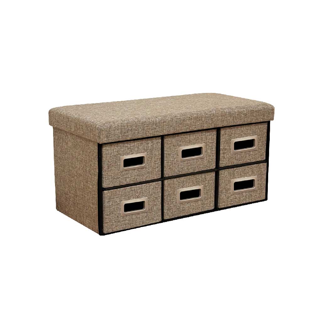 収納付きベンチスツール ST-DRW-76-BE メーカー直送 ▼返品・キャンセル不可【他商品との同時購入不可】