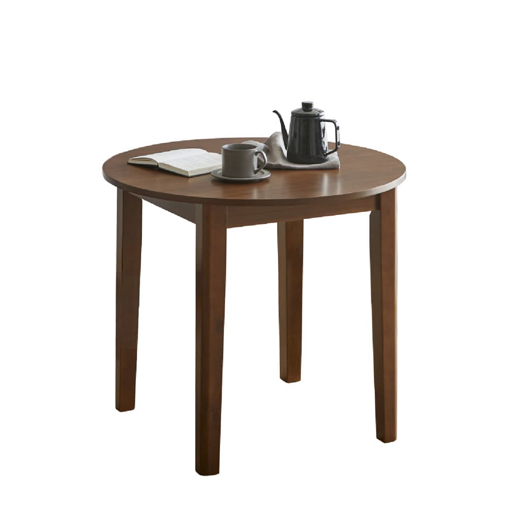 幅80cm円卓ダイニングテーブル DT80-ERN-BR メーカー直送 ▼返品・キャンセル不可【他商品との同時購入不可】