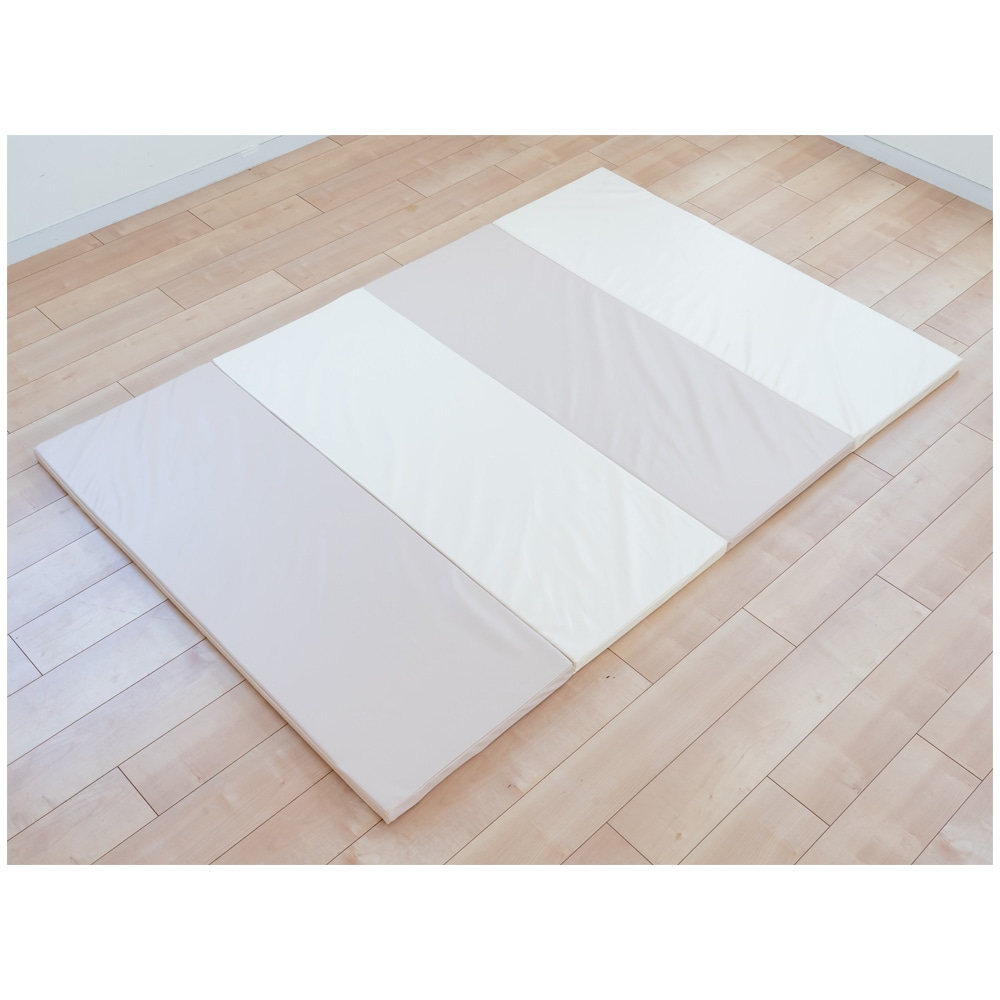 ベビープレイマット ワイドサイズ ラテ×アイボリー メーカー直送 ▼返品・キャンセル不可【他商品との同時購入不可】