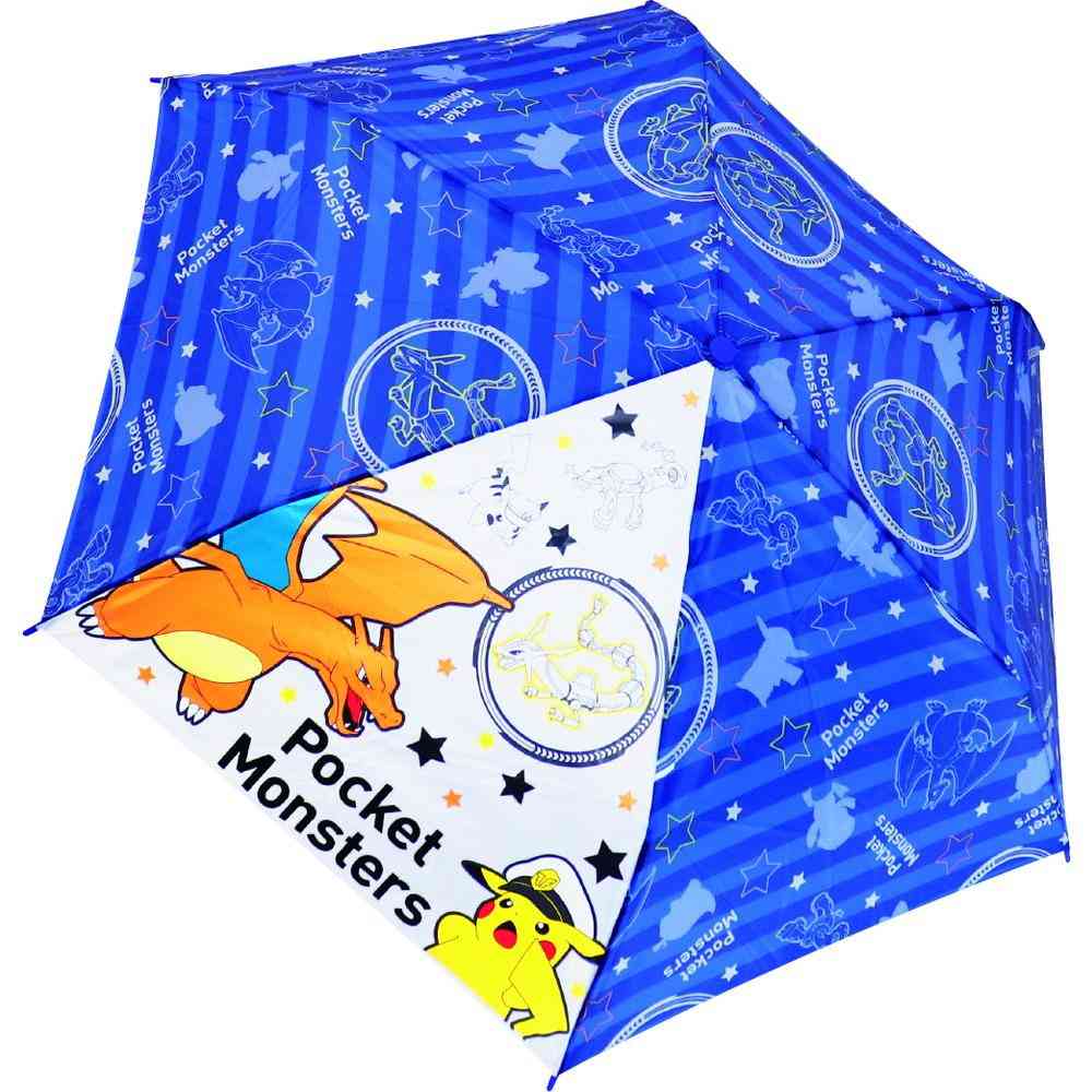 ジェイズプランニング 折りたたみ傘 ポケットモンスター ネイビーボーダー 1本