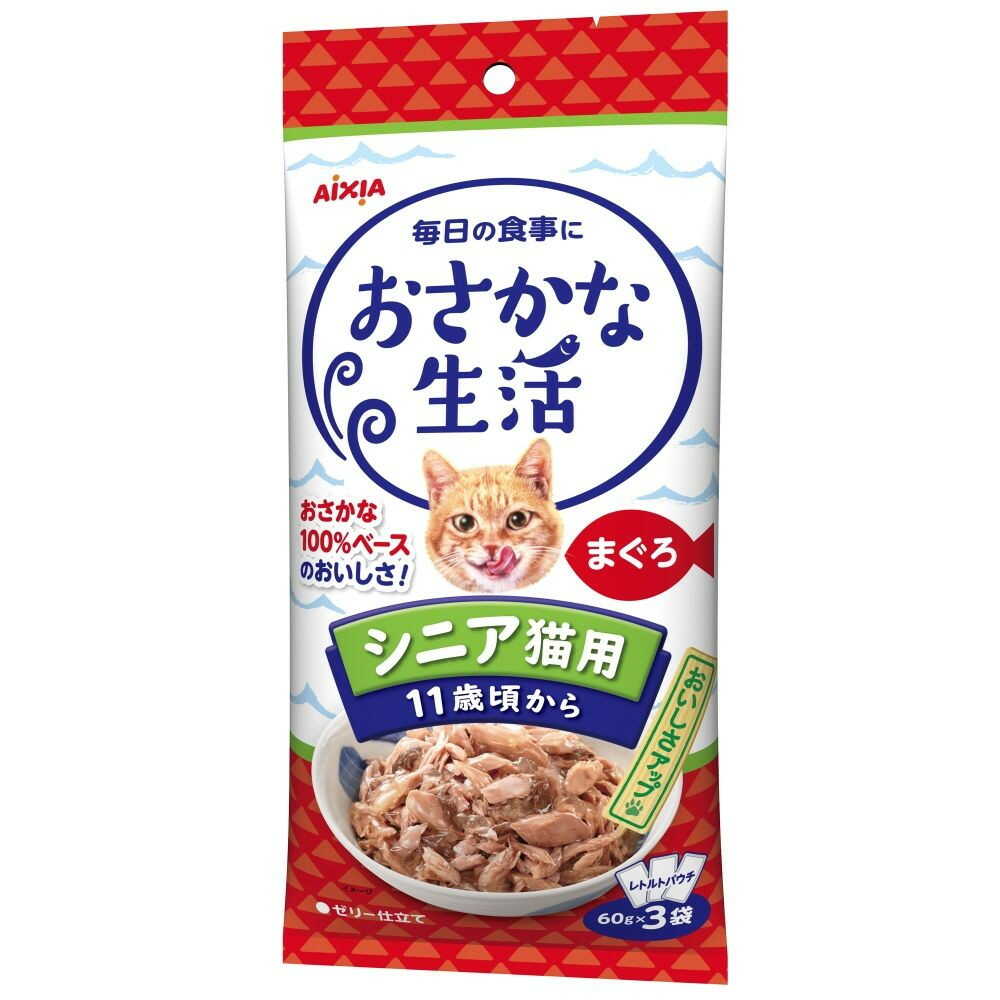 アイシア おさかな生活シニア猫用 まぐろ 180g