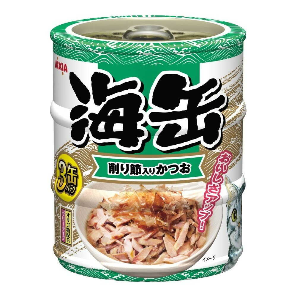アイシア 海缶ミニ3P削り節入りかつお 180g