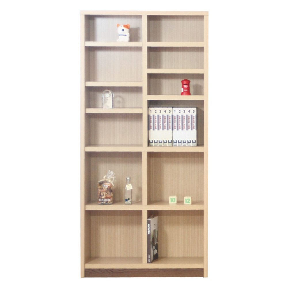 ブックシェフル幅90cmのハイタイプ BS-01-90H-NA メーカー直送 ▼返品・キャンセル不可【他商品との同時購入不可】