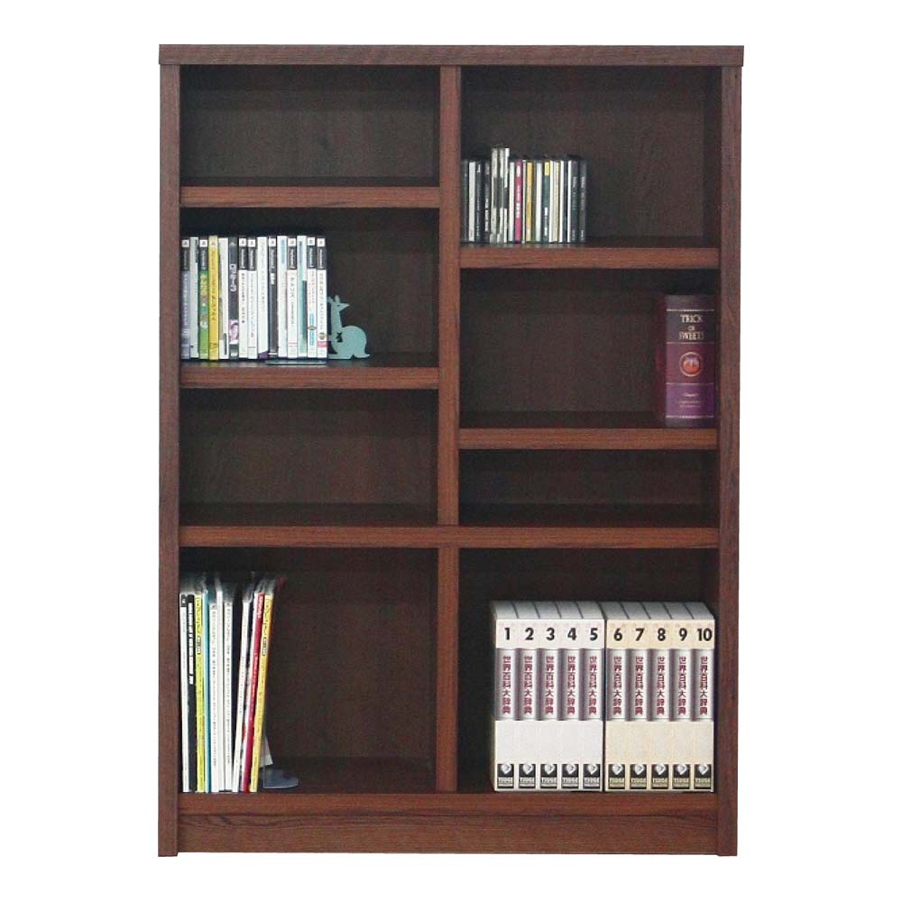 ブックシェフル幅90cmのミドルタイプ BS-01-90M-BR メーカー直送 ▼返品・キャンセル不可【他商品との同時購入不可】