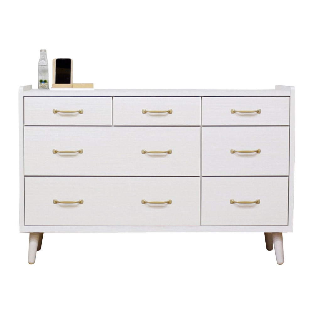 北欧風国産120-3ローチェスト CH-01-120-3-WH メーカー直送 ▼返品・キャンセル不可【他商品との同時購入不可】