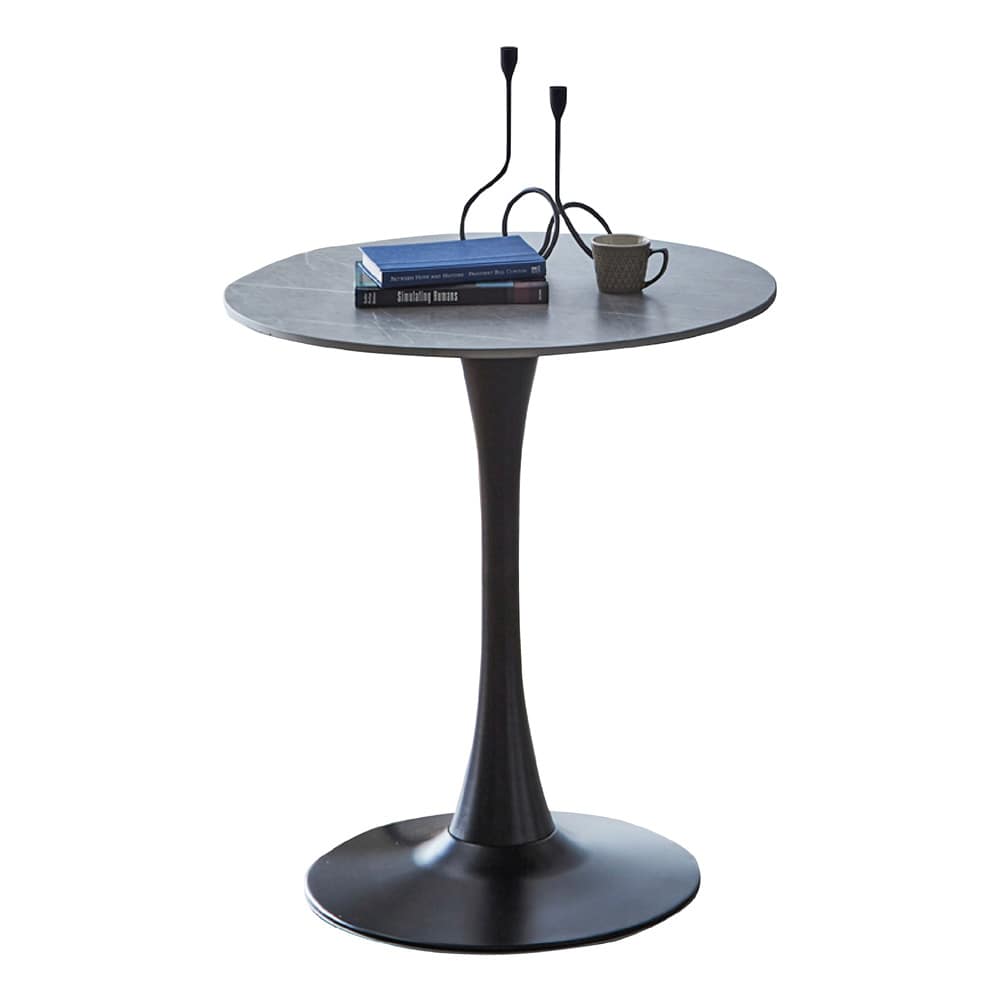 デザイン性と耐久性を備えたセラミックラウンドテーブル グレー メーカー直送 ▼返品・キャンセル不可【他商品との同時購入不可】