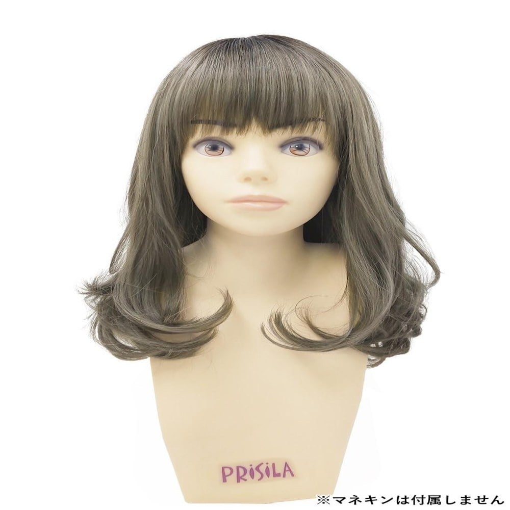 プリシラ オールウィッグ グラデ フリルカールミディ 耐熱 【直送品】 返品・キャンセル・他商品と同時購入は不可