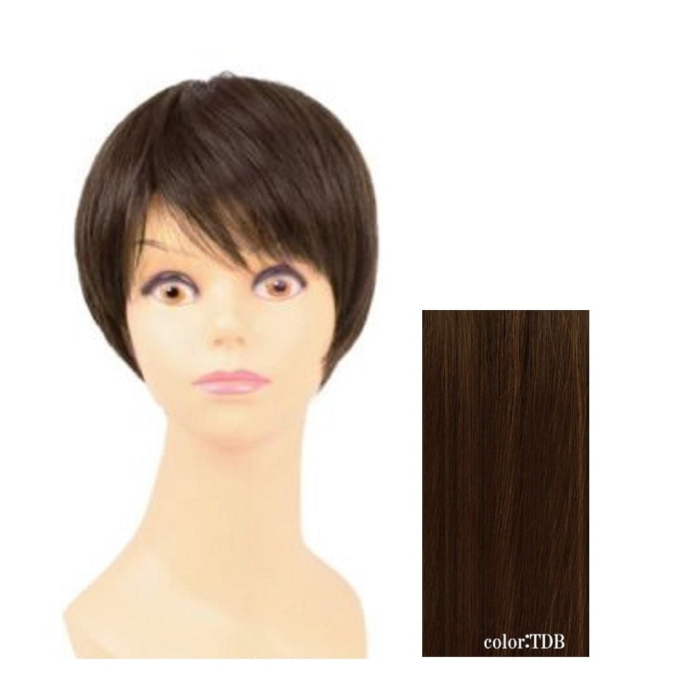 プリシラ 帽子ウィッグフィットショート 耐熱 ダークブラウン 【直送品】 返品・キャンセル・他商品と同時購入は不可