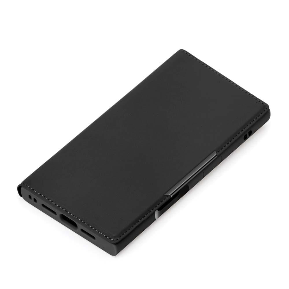 PGA iPhone16用 クリアフリップケース ブラック PG-24ACF01BK 70g