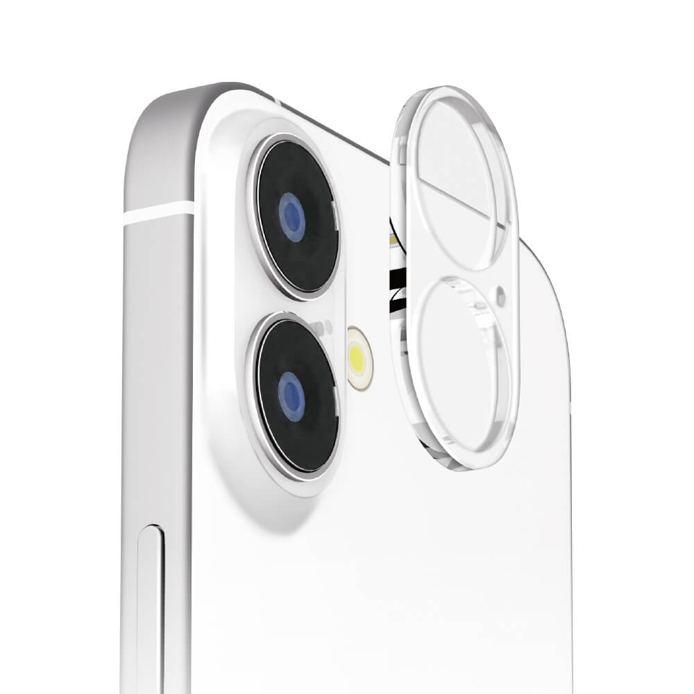 PGA iPhone16/16Plus 2眼カメラ用 カメラフルプロテクター フルクリア 2g