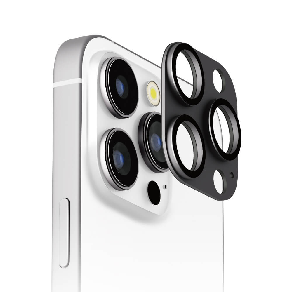 PGA iPhone16Pro/16ProMax カメラフルプロテクター アルミブラック 3g