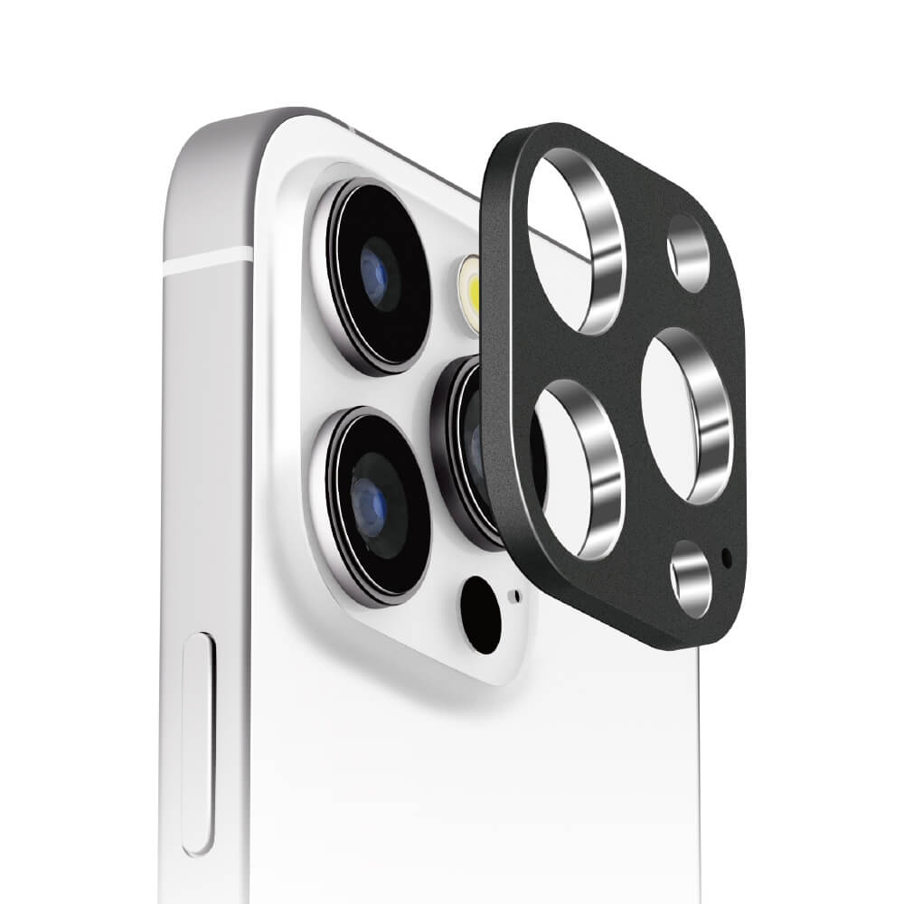 PGA iPhone16Pro/16ProMax カメラレンズフレーム アルミブラック 5g