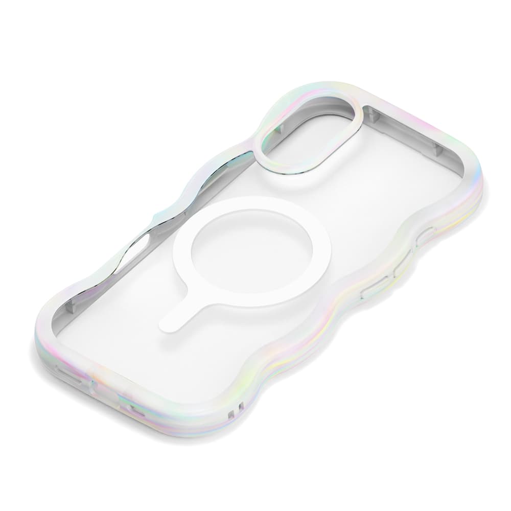 PGA iPhone 17用 MagSafe対応 ウェーブケース オーロラホワイト PG-25AMW04WH 35g
