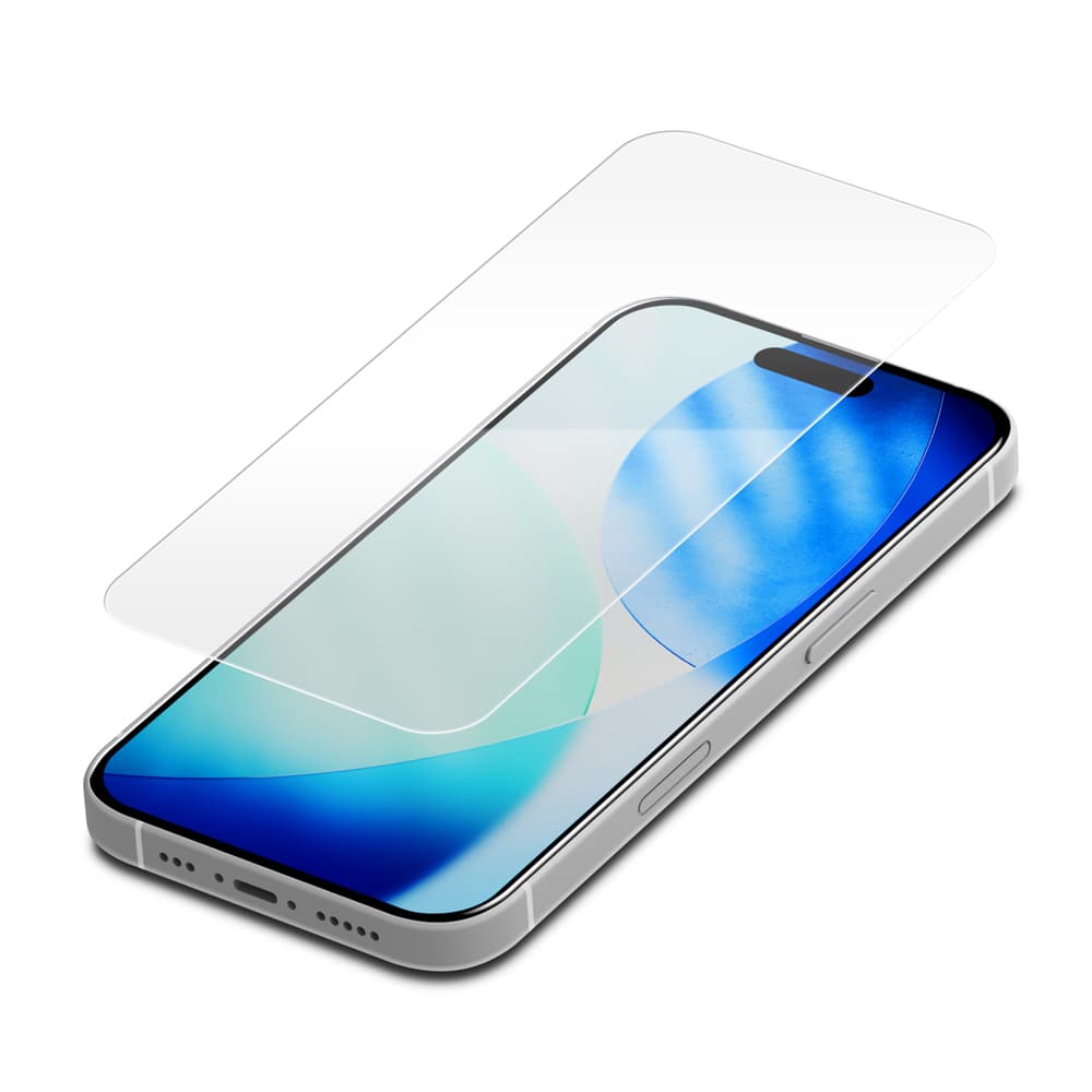 PGA iPhone 17/17 Pro/16 Pro用 液晶全画面保護ガラス AR/動画特化/高透明 13g