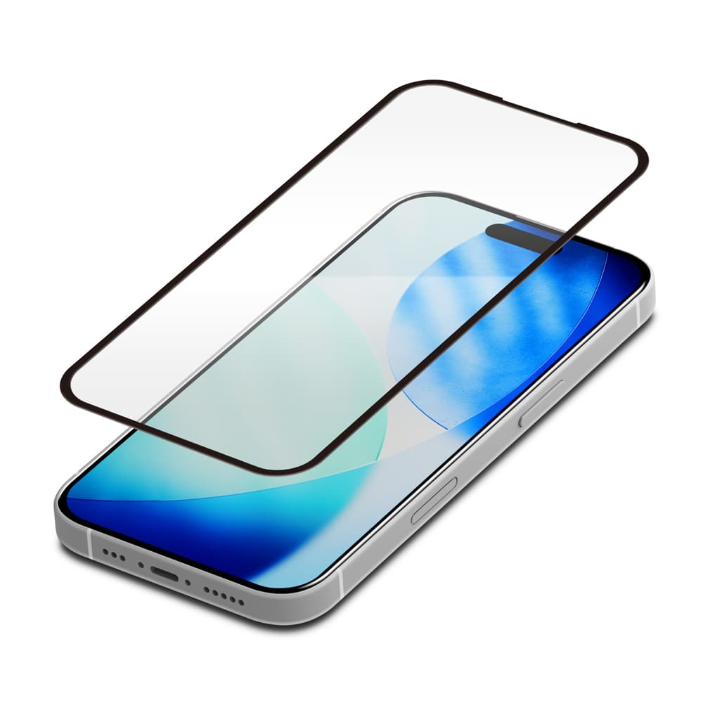 PGA iPhone 17/17 Pro/16 Pro用 液晶全面保護ガラス 角割れ防止 Dragontrail 13g