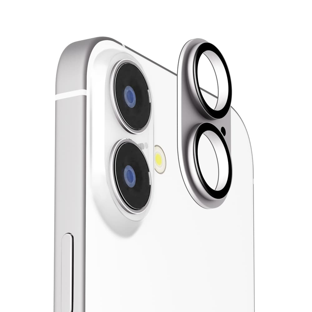 PGA iPhone 17/16/16 Plus用 カメラフルプロテクター アルミ/シルバー 2g