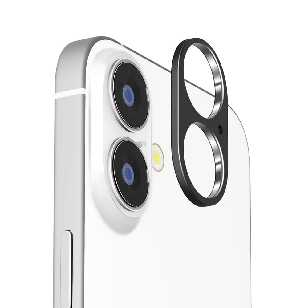 PGA iPhone 17/16/16 Plus用 カメラレンズフレーム アルミ/ブラック 4g