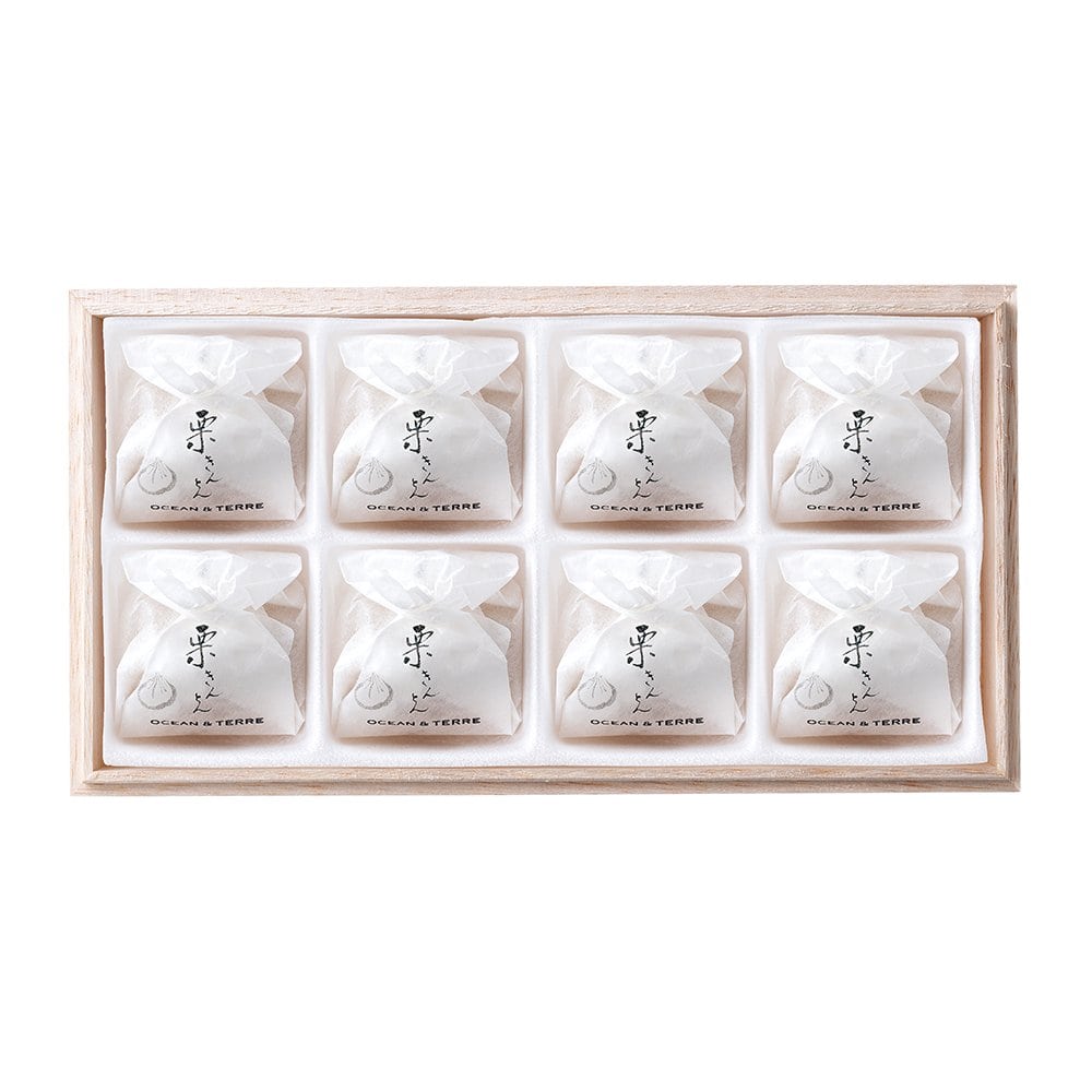 ◆中津川銘菓 栗きんとん8個 木箱入 A1000◇ メーカー直送 ▼返品・キャンセル不可【他商品との同時購入不可】