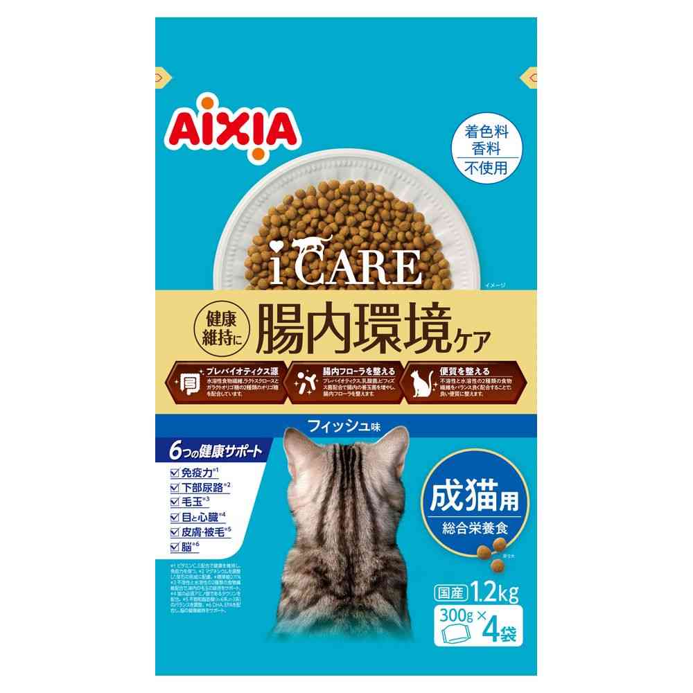 アイシア i CARE キャットドライ フィッシュ味 1.2kg(300g×4袋)