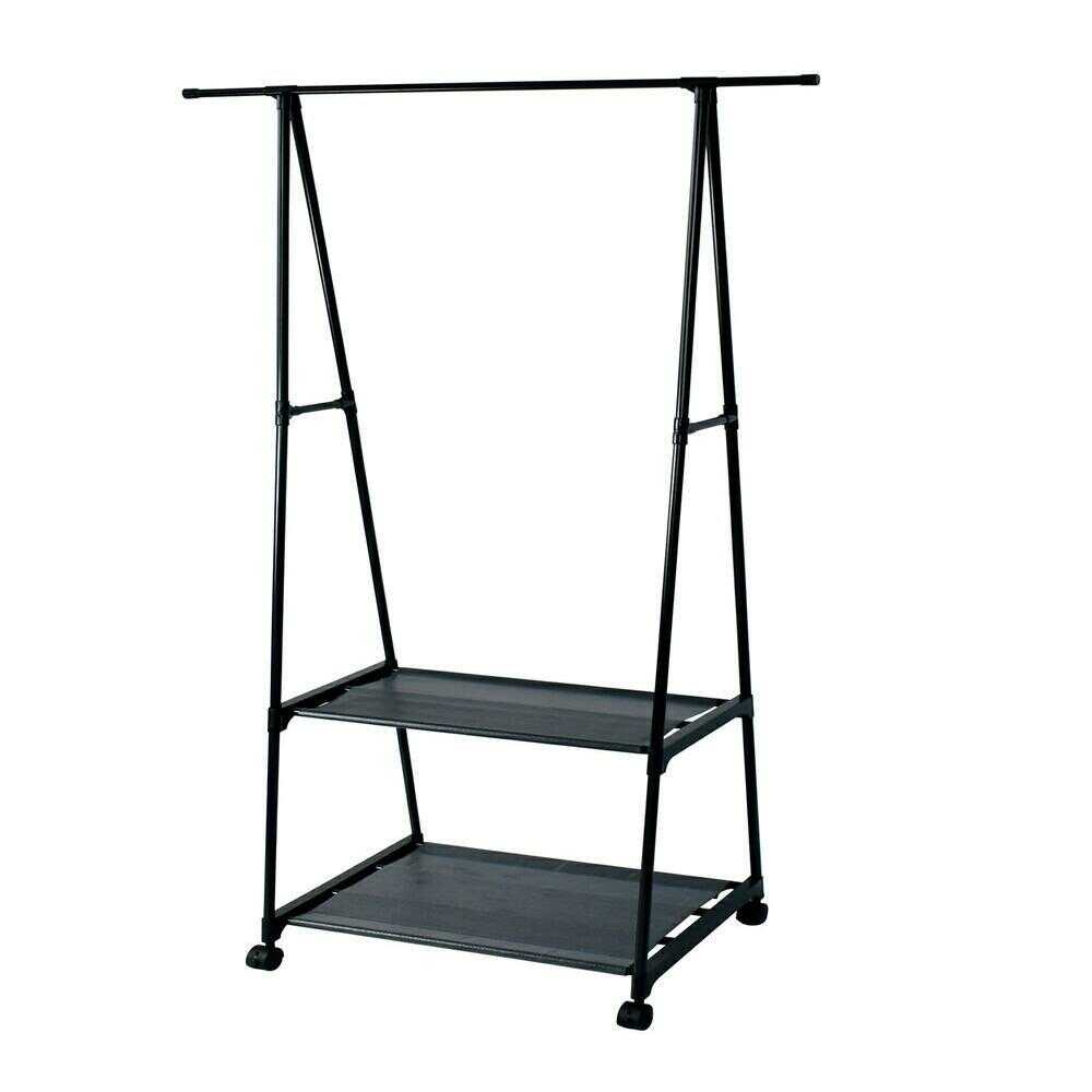 パークレーン カジュアル2段ハンガーラック ブラック
