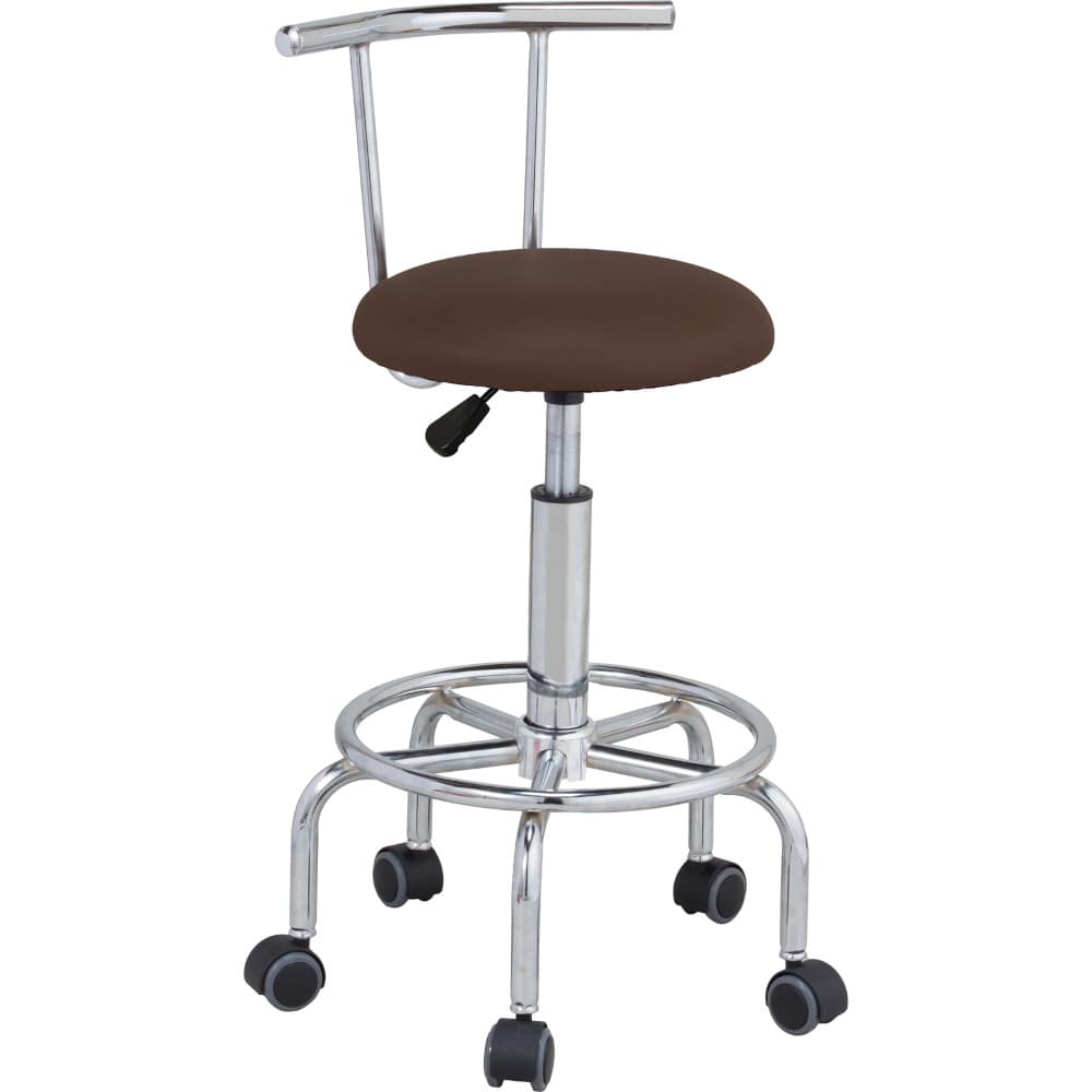 らくらく昇降式回転チェア ブラウン[0414240] メーカー直送▼返品・キャンセル不可【他商品との同時購入不可】