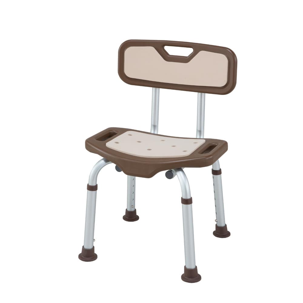 H.W アルミ製シャワーベンチ ブラウン[04266] メーカー直送 ▼返品・キャンセル不可【他商品との同時購入不可】