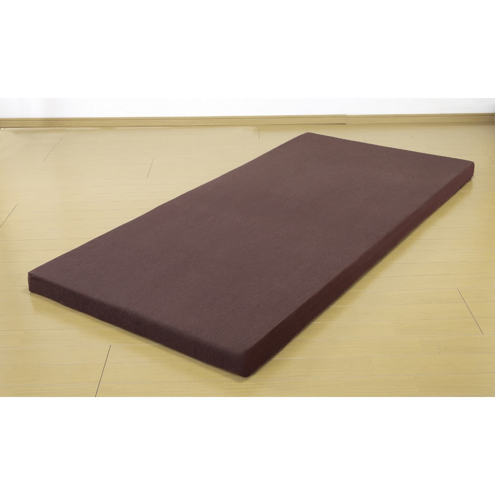 極厚高反発マットレス シングル ブラウン[0457320] メーカー直送 ▼返品・キャンセル不可【他商品との同時購入不可】