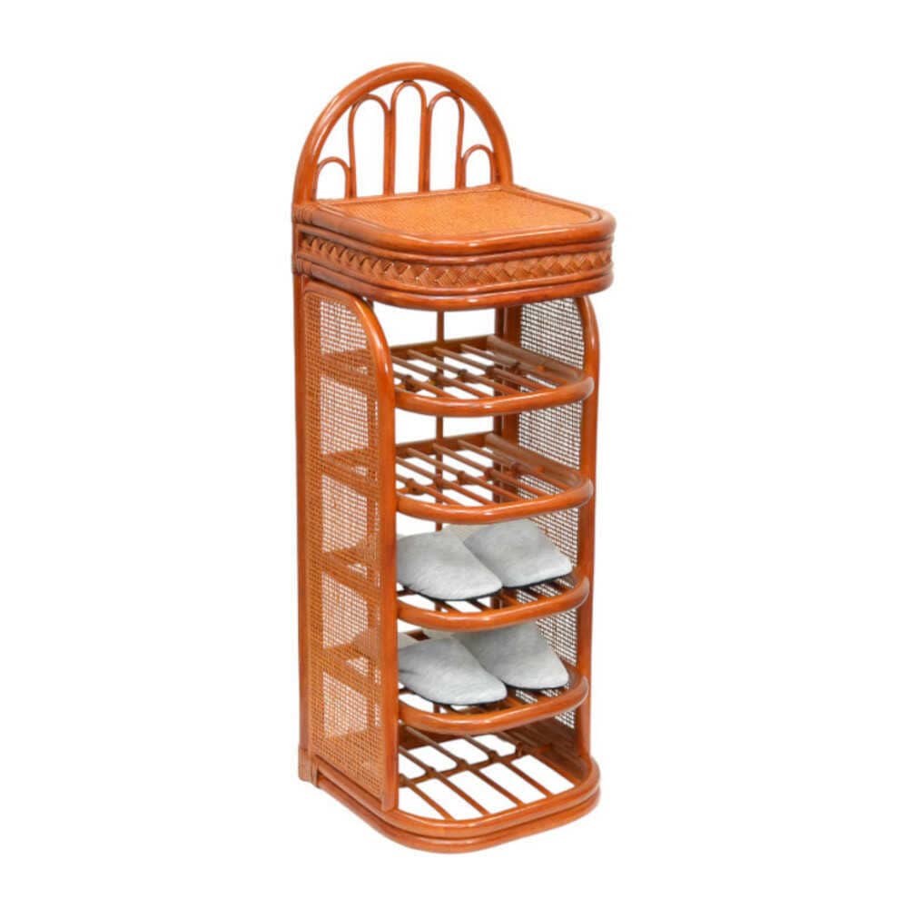 天然籐スリッパラック[04591] メーカー直送 ▼返品・キャンセル不可【他商品との同時購入不可】