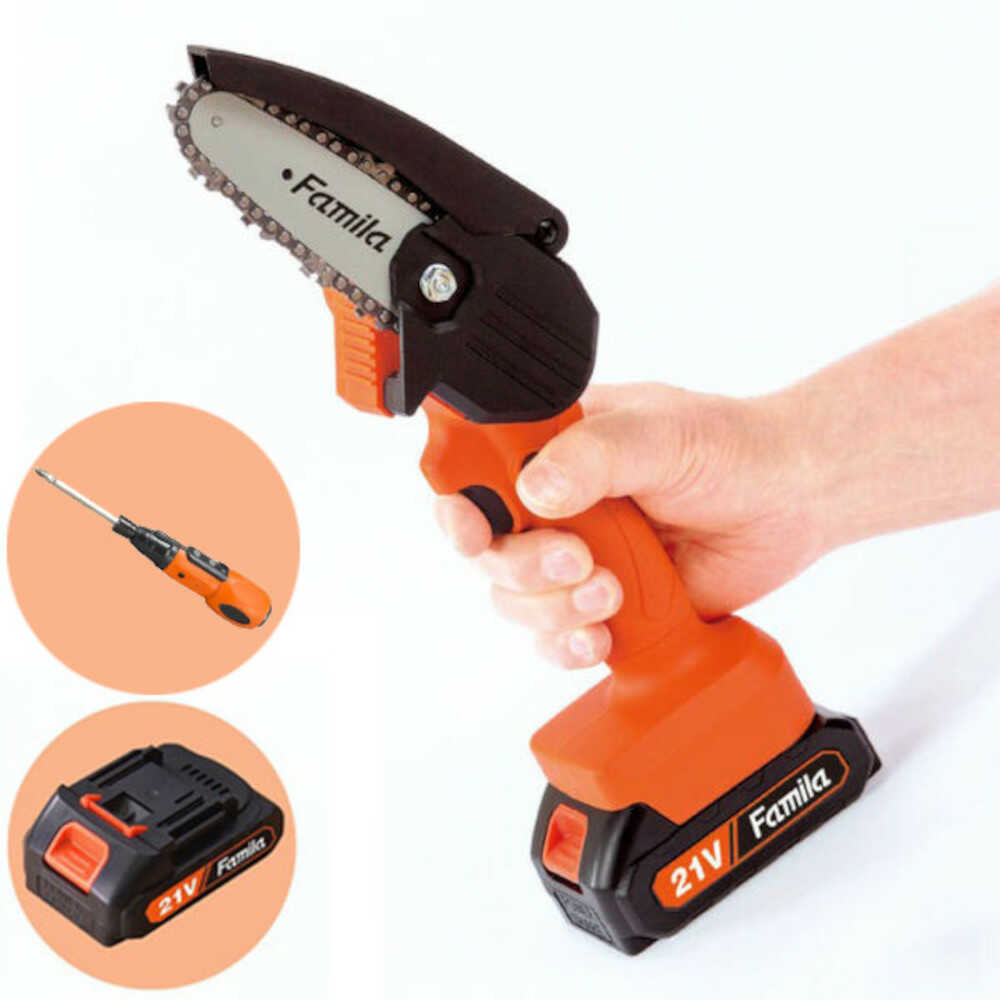 ハンディチェーンソー+予備バッテリ+電動ドライバー[04623] メーカー直送 ▼返品・キャンセル不可【他商品との同時購入不可】